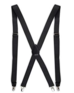 Dockers Men's Black Solid Suspenders