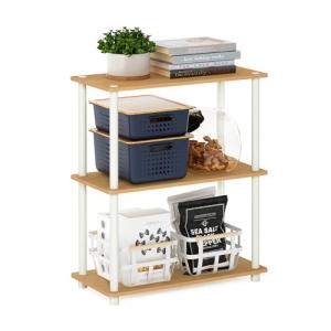 Furinno 3-Tier Corner Storage Shelves, Beech