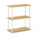 Furinno 3-Tier Corner Storage Shelves, Beech