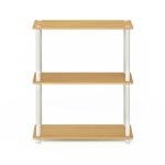 Furinno 3-Tier Corner Storage Shelves, Beech