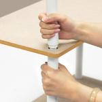 Furinno 3-Tier Corner Storage Shelves, Beech