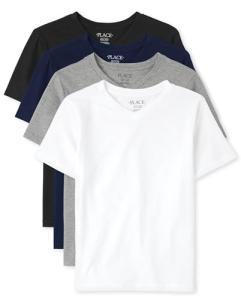 Boys' V-Neck Short Sleeve Tee 4-Pack