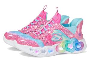 Skechers Girls Infinite Heart Lights Sneakers, Pink