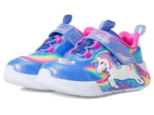 Skechers Girls Unicorn Chaser Sneaker, Blue Sparkle