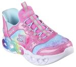 Skechers Girls Infinite Heart Lights Sneakers, Pink