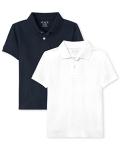 Boys' Short Sleeve Pique Polo 2-Pack