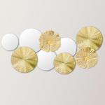Hicarer 9 Piece Gold Round Wall Mirrors Set