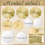 Hicarer 9 Piece Gold Round Wall Mirrors Set