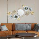 Tandefio 3-Pc Ginkgo Leaf Metal Wall Mirrors