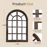 Rustic Arched Wall Mirror - 36"x24" Vintage Design