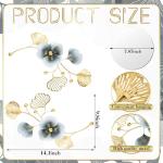 Tandefio 3-Pc Ginkgo Leaf Metal Wall Mirrors