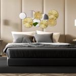 Hicarer 9 Piece Gold Round Wall Mirrors Set