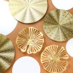 Hicarer 9 Piece Gold Round Wall Mirrors Set