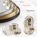 Gold Asymmetrical Wall Mirror - 20"x36" Decorative Style