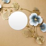 Tandefio 3-Pc Ginkgo Leaf Metal Wall Mirrors