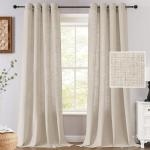H.VERSAILTEX 84-Inch Linen Curtains 2-Panel Set