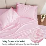 Love's Cabin Full Satin Sheet Set - Pink Silky