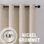 H.VERSAILTEX 84-Inch Linen Curtains 2-Panel Set