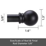 GXOACKJ Matte Black Curtain Rods 32-48 Inch