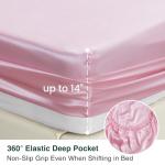 Love's Cabin Full Satin Sheet Set - Pink Silky