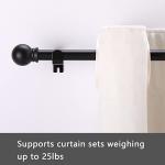 GXOACKJ Matte Black Curtain Rods 32-48 Inch