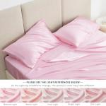 Love's Cabin Full Satin Sheet Set - Pink Silky