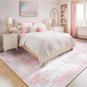 RELEANY 5'x7' Washable Non-Slip Area Rug