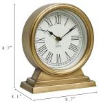EMAX HOME Vintage Gold Mantle Table Clock