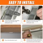 Dishwasher Mounting Brackets with Screws - 2 Pack