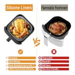 Silicone Air Fryer Liners - 2 Pack, 7.8 Inch