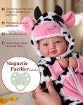 17-Inch Realistic Baby Doll with Cow Outfit