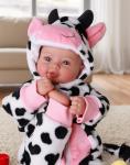 17-Inch Realistic Baby Doll with Cow Outfit