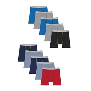 Hanes Boys' Tagless Boxer Briefs 10-Pack