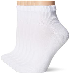 Hanes Women's 6-Pack Comfort Ankle Socks, White
