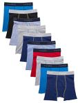 Hanes Boys' Tagless Boxer Briefs 10-Pack