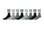 Men's Retro Stripe Crew Socks, 8 Pairs