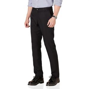 Men's Slim-Fit Flat-Front Dress Pants, Black