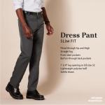 Men's Slim-Fit Flat-Front Dress Pants, Black