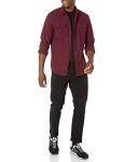 Men's Slim-Fit Flannel Shirt - Burgundy Plaid