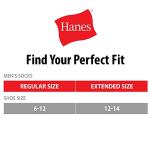 Hanes Men's 6-Pack Crew Work Socks, Black