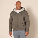 Men's Sherpa-Lined Full-Zip Hoodie, Dark Brown