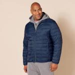 Men's Lightweight Water-Resistant Puffer Jacket - Navy