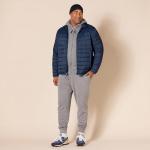 Men's Lightweight Water-Resistant Puffer Jacket - Navy