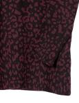 Lightweight Women's V-Neck Tunic Sweater, Black Animal Print