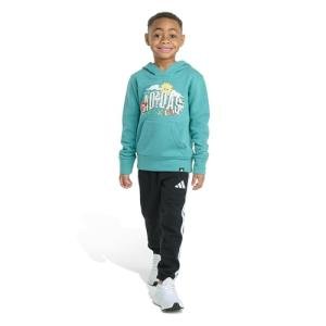 adidas Boys Fleece Pullover & Jogger Set, Teal