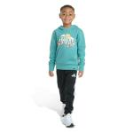 adidas Boys Fleece Pullover & Jogger Set, Teal