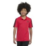 adidas Boys' 3-Stripe Polo Shirt, Pure Ruby