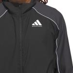 adidas Women's Black Woven Basketball Jacket, Large