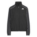 adidas Women's Black Woven Basketball Jacket, Large