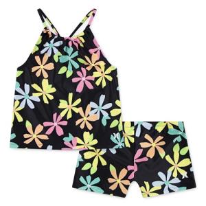 Hurley Girls' Floral Boyshort Tankini Swimsuit